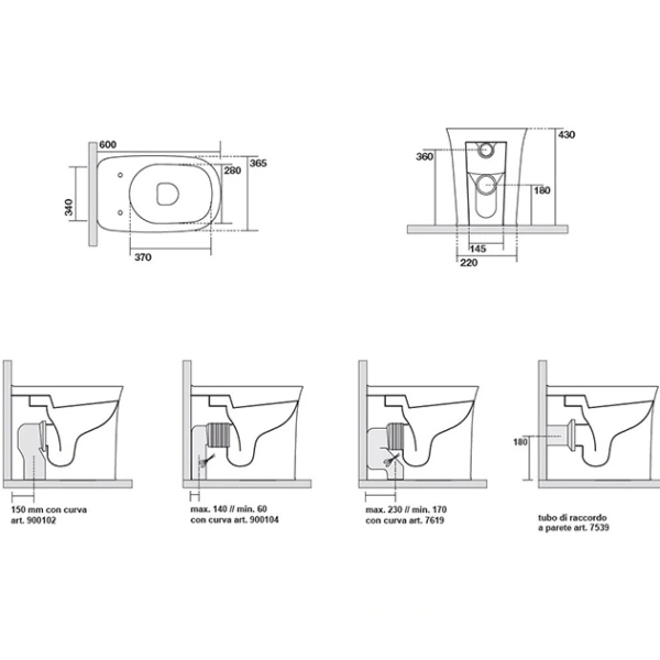 Унитаз приставной Kerasan The New Yorker 561830 белый матовый, без сиденья
