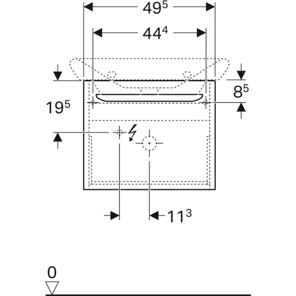 Тумба с раковиной Geberit myDay Y824060000+125460600