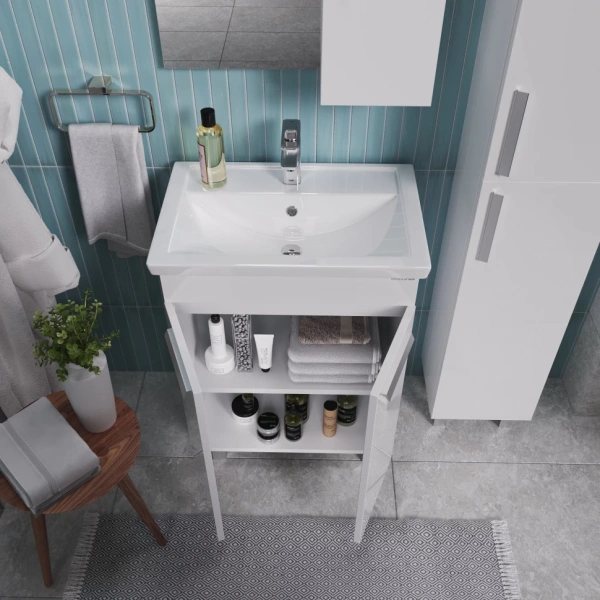 Тумба напольная Grossman НЕО-60 см 106027 белая, с дверками