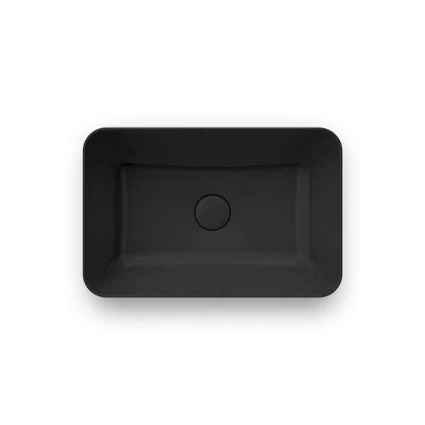 Раковина накладная (55х36) Kerama Marazzi Plaza PLR.wb.55\BLK.M