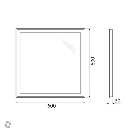 Зеркало BelBagno SPC-GRT-600-600-LED-BTN