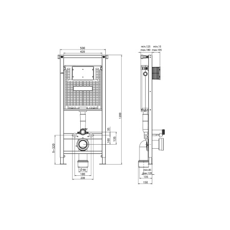 Комплект 3в1 Koller Pool Alcora ST 1200+INTEGRO Matt Chrome+KVADRO