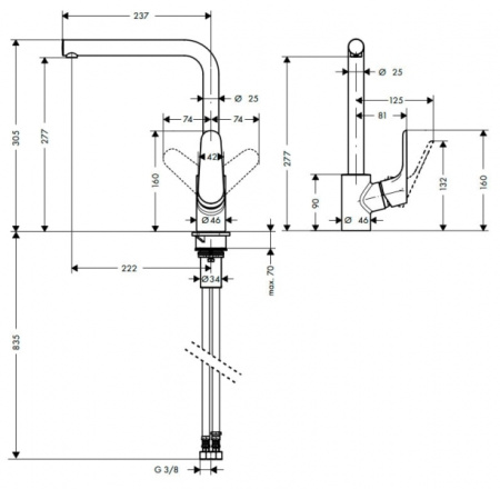Смеситель для кухни HANSGROHE Focus 31817800