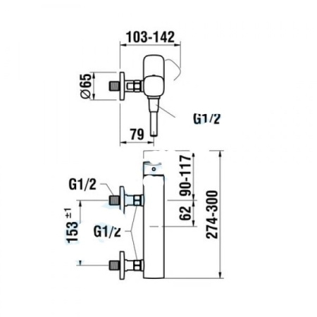 Смеситель для душа с аксессуарами Laufen Citypro 3.3195.7.004.131.1