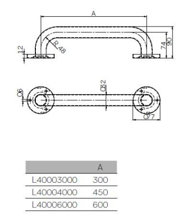 Поручень Kolo Lehnen Concept Pro прямой (30 см) L60003000