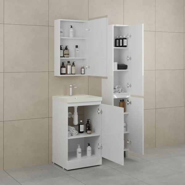 Тумба без раковины 50 см  Style Line Моно СС-00002488 белый глянец