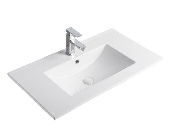 Раковина встраиваемая сверху (81,5х46,5) Orange  B03-800W белый глянец