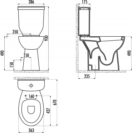 Бачок для унитаза Creavit Sedef SD410-00CB00E-0000
