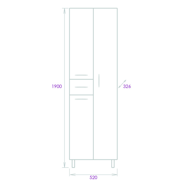 Пенал напольный Onika Модерн 52 405208