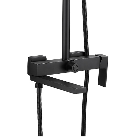 Душевая система с изливом Belz B24613-7, черный