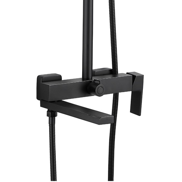 Душевая система с изливом Belz B24613-7, черный Душевая система с изливом Belz B24613-7, черный
