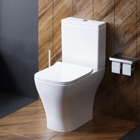 Унитаз-компакт безободковый с сиденьем микролифт Damixa Titan DX78C8600SC
