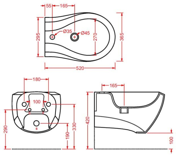 Биде подвесное ArtCeram Blend BLB001 01;50 (L3120V 01.50) decor
