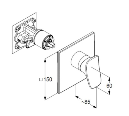 Смеситель для душа Kludi Ambienta 537550575