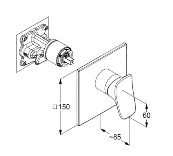 Смеситель для душа Kludi Ambienta 537550575
