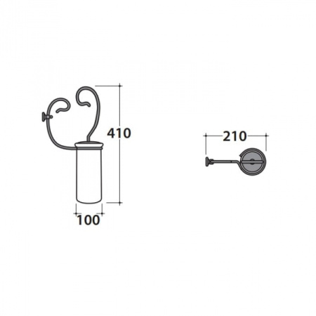 Ершик для унитаза подвесной Globo Paestum PA042bi/met