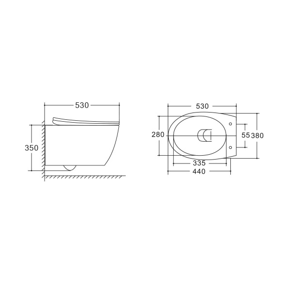 Унитаз подвесной Vincea Felice VT1-25 безободковый