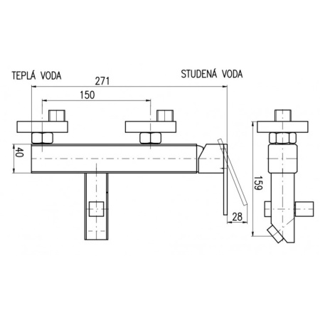 Смеситель для ванны Rav Slezak Loira LR554.5Z