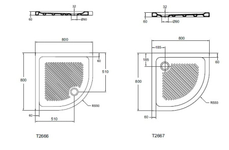 Душевой поддон Ideal Standard Connect T266901
