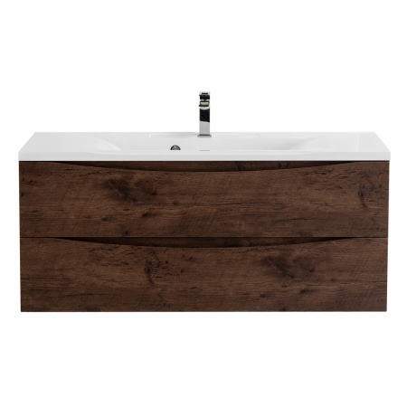 Тумба  под раковину подвесная с двумя выкатными ящиками BelBagno MARINO-1100-2C-SO-RW-P Rovere Moro
