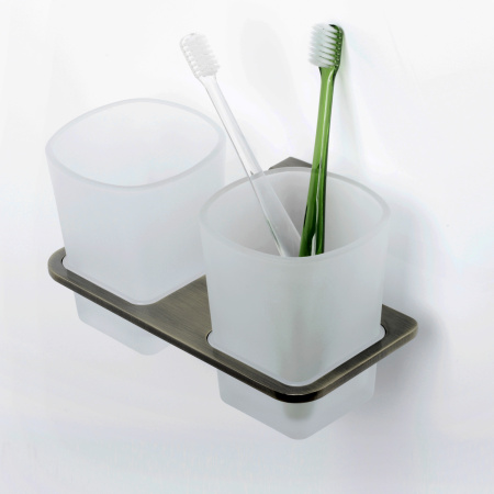 Стакан для зубных щеток двойной  WasserKRAFT Exter K-5228D