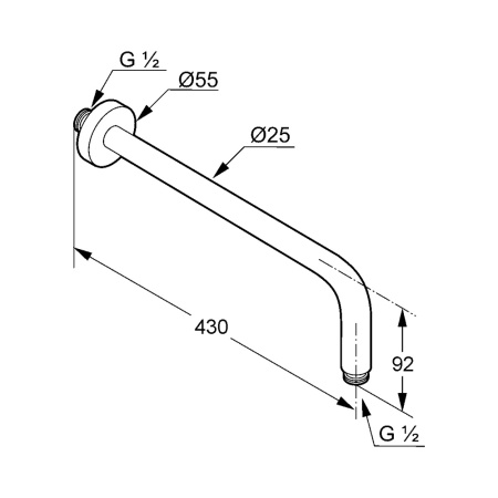Душевой кронштейн Kludi A-QA 6651453-00