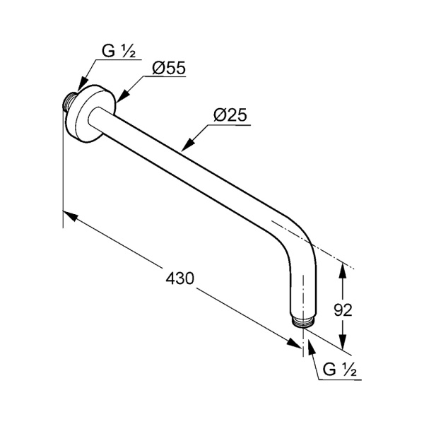Душевой кронштейн Kludi A-QA 6651453-00