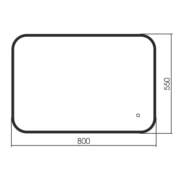 Зеркало с подсветкой Art&Max Siena S AM-SieS-550-800-DS-F