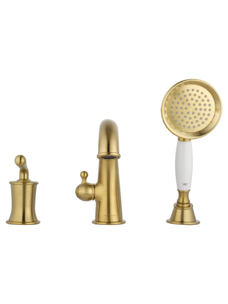 Смеситель на борт ванны WONZON & WOGHAND STEAM, брашированное золото WW-88659008-BG Смеситель на борт ванны WONZON & WOGHAND STEAM, брашированное золото WW-88659008-BG