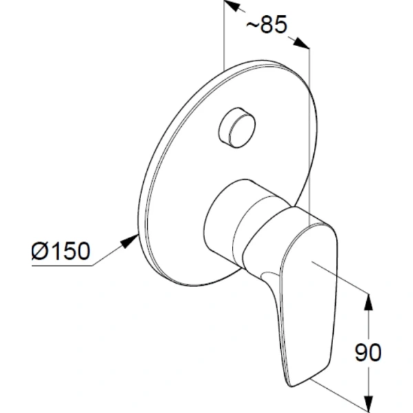 Смеситель для ванны Kludi Pure&Solid 347590575