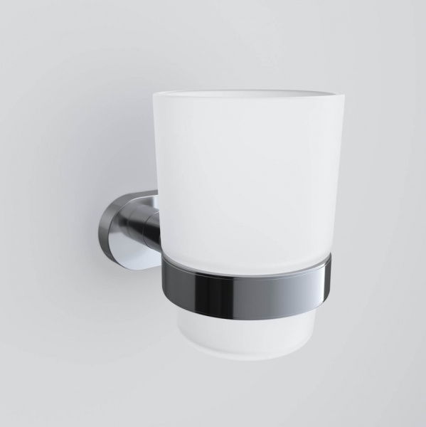 Стеклянный стакан с настенным держателем Am.Pm Sense A7434300