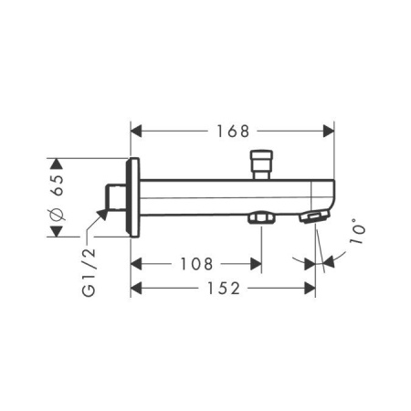 Излив для ванной Hansgrohe Metris S 31417000