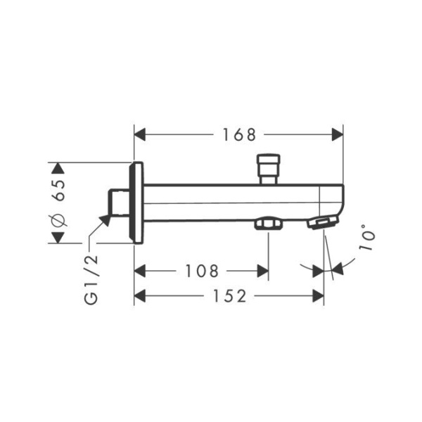 Излив для ванной Hansgrohe Metris S 31417000