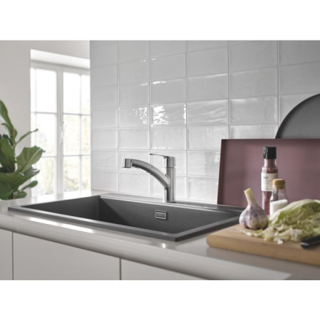 Смеситель для кухни с выдвижным изливом Grohe Start 30531 DC1 (30531DC1) суперсталь