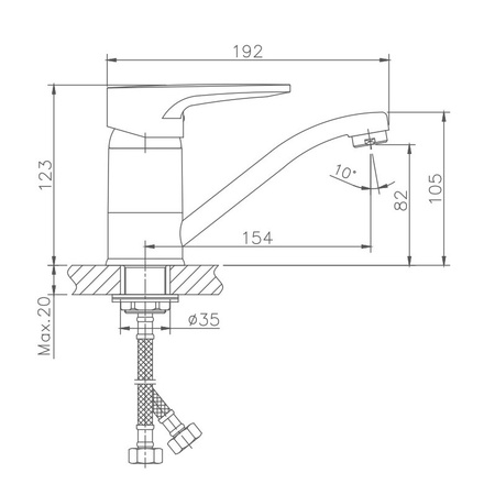 Смеситель для кухни Haiba HB4568-2