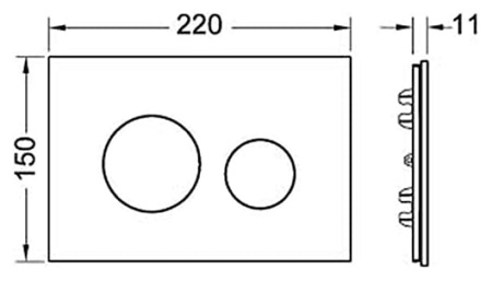 Лицевая панель смыва Loop TECE 9240676