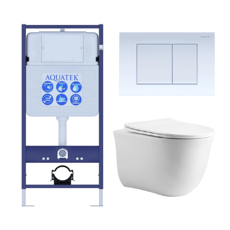Комплект унитаза с инсталляцией SET AQUATEK КЛАССИК cm-009 4в1