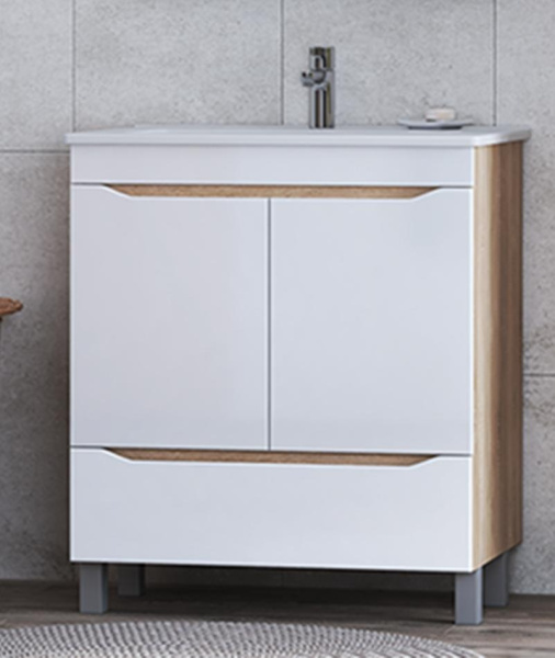 Тумба под раковину напольная VIGO Grani 75 tn.GRI.OSK.75.2D.1Y дуб сонома