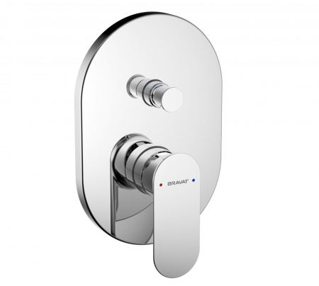 Смеситель для ванны встроенный Bravat Gina PB865104CP-2-ENG