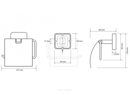 Держатель туалетной бумаги с крышкой Bemeta Tasi 154112012