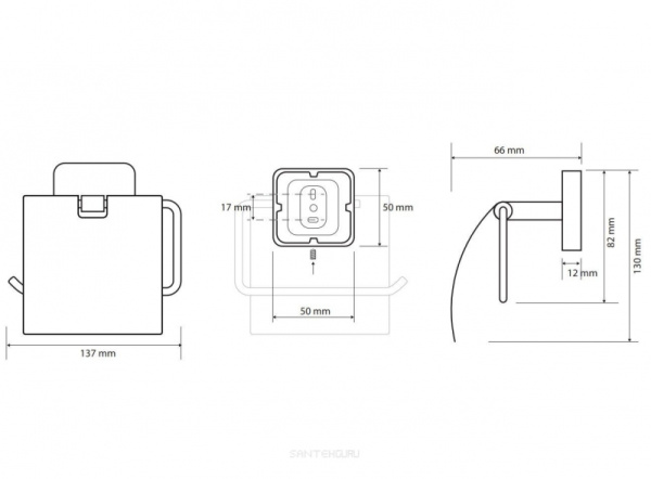 Держатель туалетной бумаги с крышкой Bemeta Tasi 154112012
