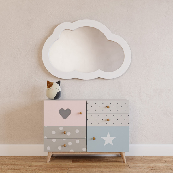 Зеркало (77,5х52,2) Aquaton Каспер Мишка 1A283602CRE20 