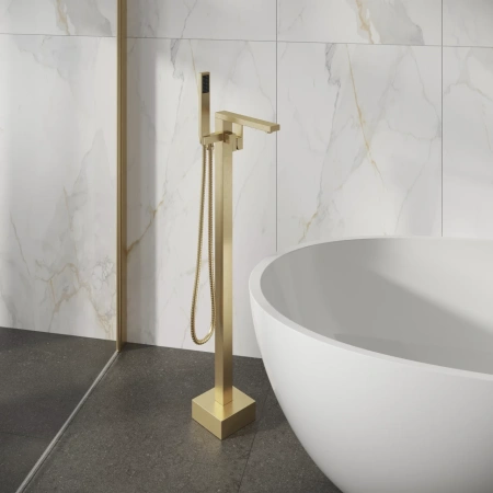 Смеситель напольный для ванны Grossman Falcon 530.K35.08.320 золото сатиновый