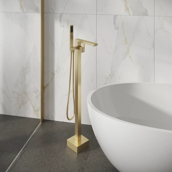 Смеситель напольный для ванны Grossman Falcon 530.K35.08.320 золото сатиновый