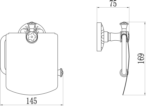 Держатель для туалетной бумаги с крышкой Savol 58а S-005851A