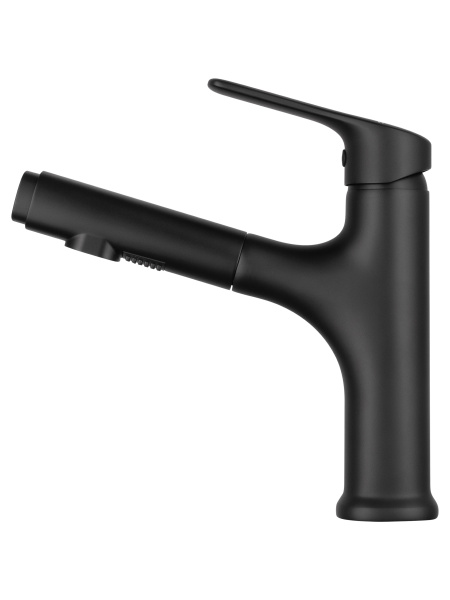 Смеситель для раковины с выдвижным изливом WONZON & WOGHAND, черный матовый WW-AE4151-MB Смеситель для раковины с выдвижным изливом WONZON & WOGHAND, черный матовый WW-AE4151-MB