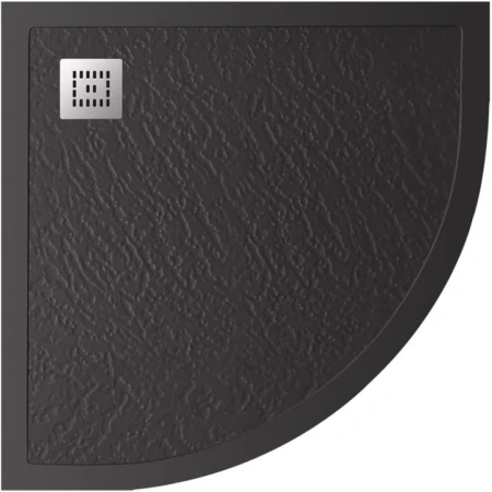 Поддон из искусственного мрамора BelBagno TRAY-MR-UNO-R-90-550-35-NERO-CR