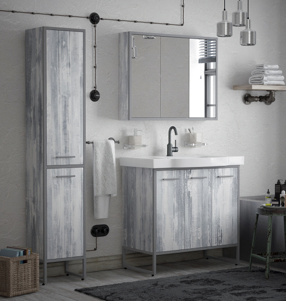 Зеркальный шкаф (90х70) Corozo Айрон 90 SD-00000281