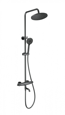 Душевая система с термостатом WONZON & WOGHAND CAPSULE, темный графит WW-B3031-A1-BGG