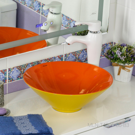 Раковина накладная (40,5х40,5) Melana T4006-B6+B3-806